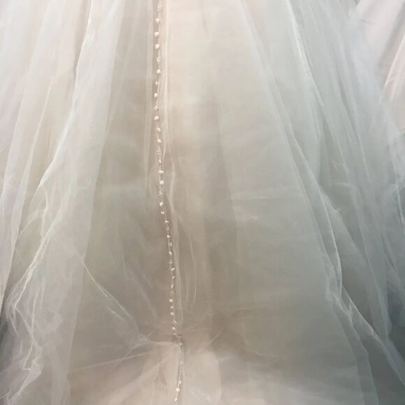 Sample BLUSH PINK Wedding Dress, BLING Prom Princess Disney Ballgown Cinderella - Picture 7 of 15